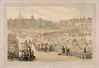 Smithfield Market, 1810 by Thomas Rowlandson